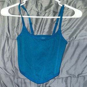 Blue going out top, size xs, brand is colsie